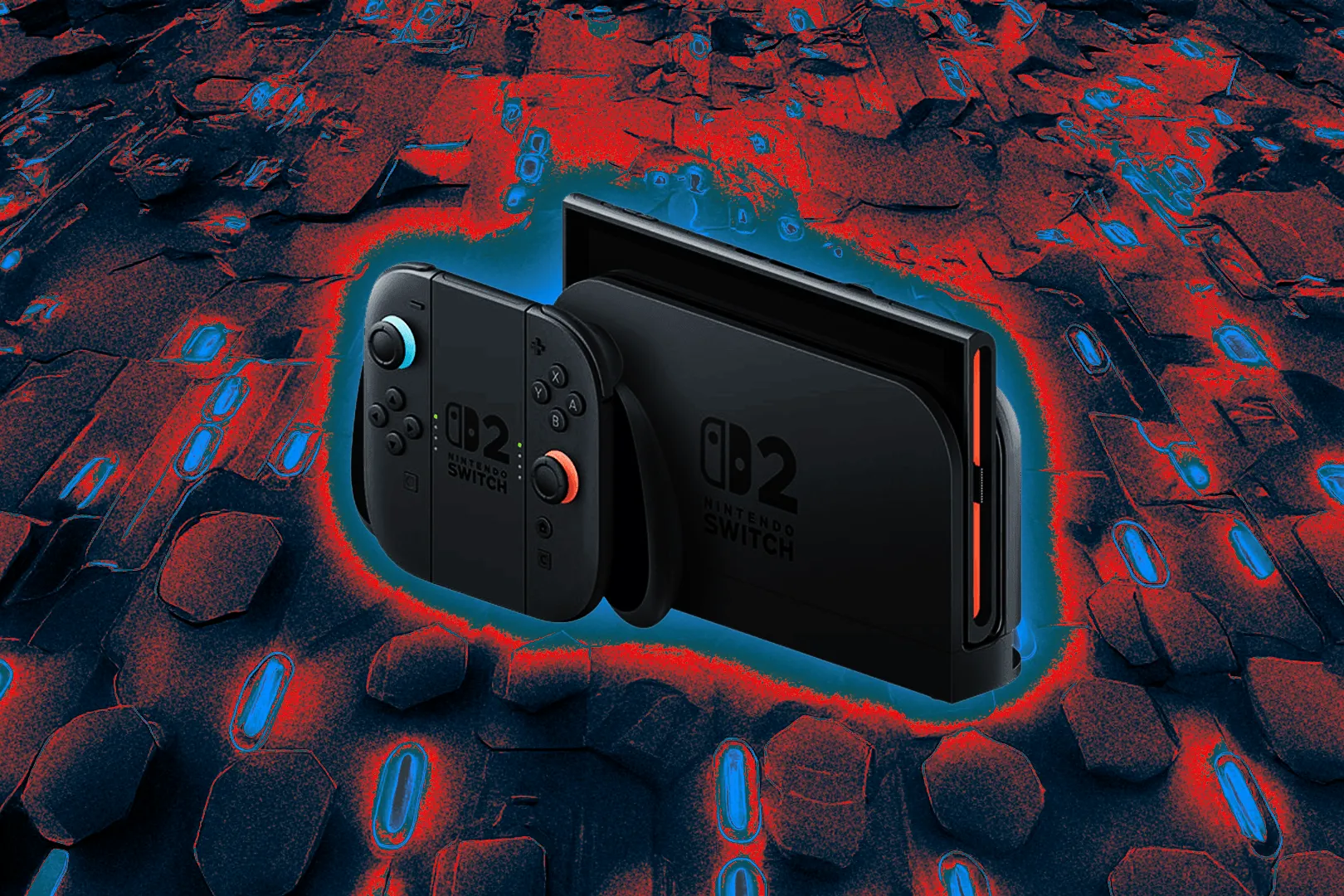 Immagine concettuale della Nintendo Switch 2 con chip e circuiti elettronici in evidenza | Nintendo Switch 2: Aumento di Prezzo Inevitabile per la Crisi dei Chip