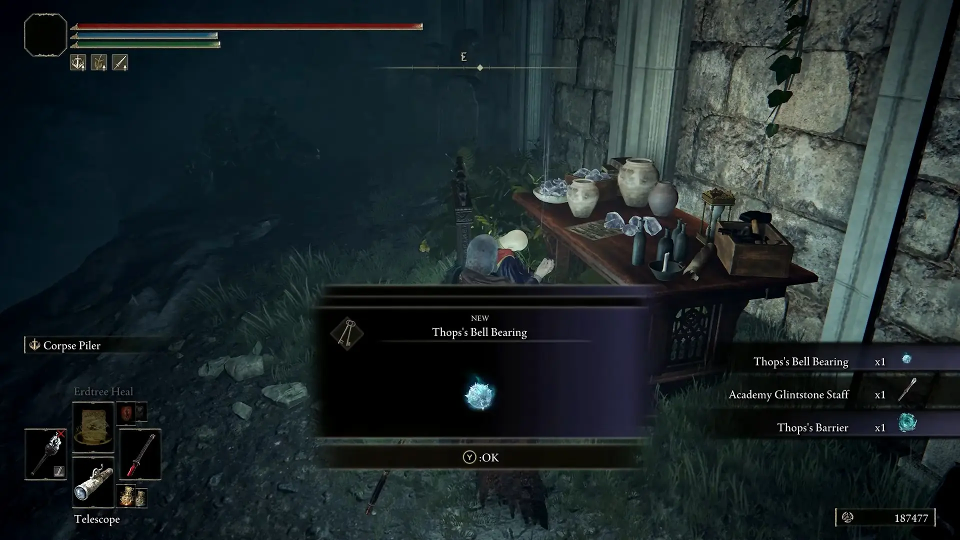 L'oggetto di Thops che completa la quest in Elden Ring
