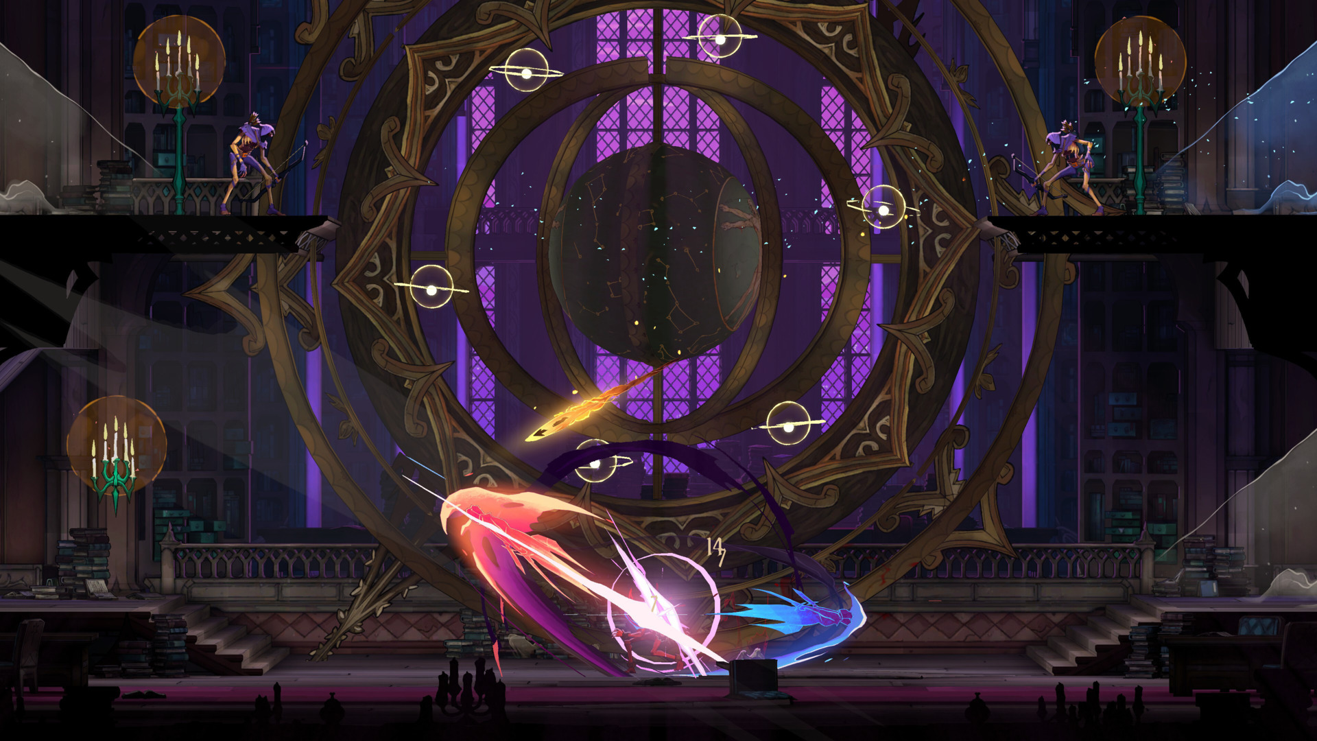 Rose Belmont combatte nell'osservatorio con una sfera astronomica
