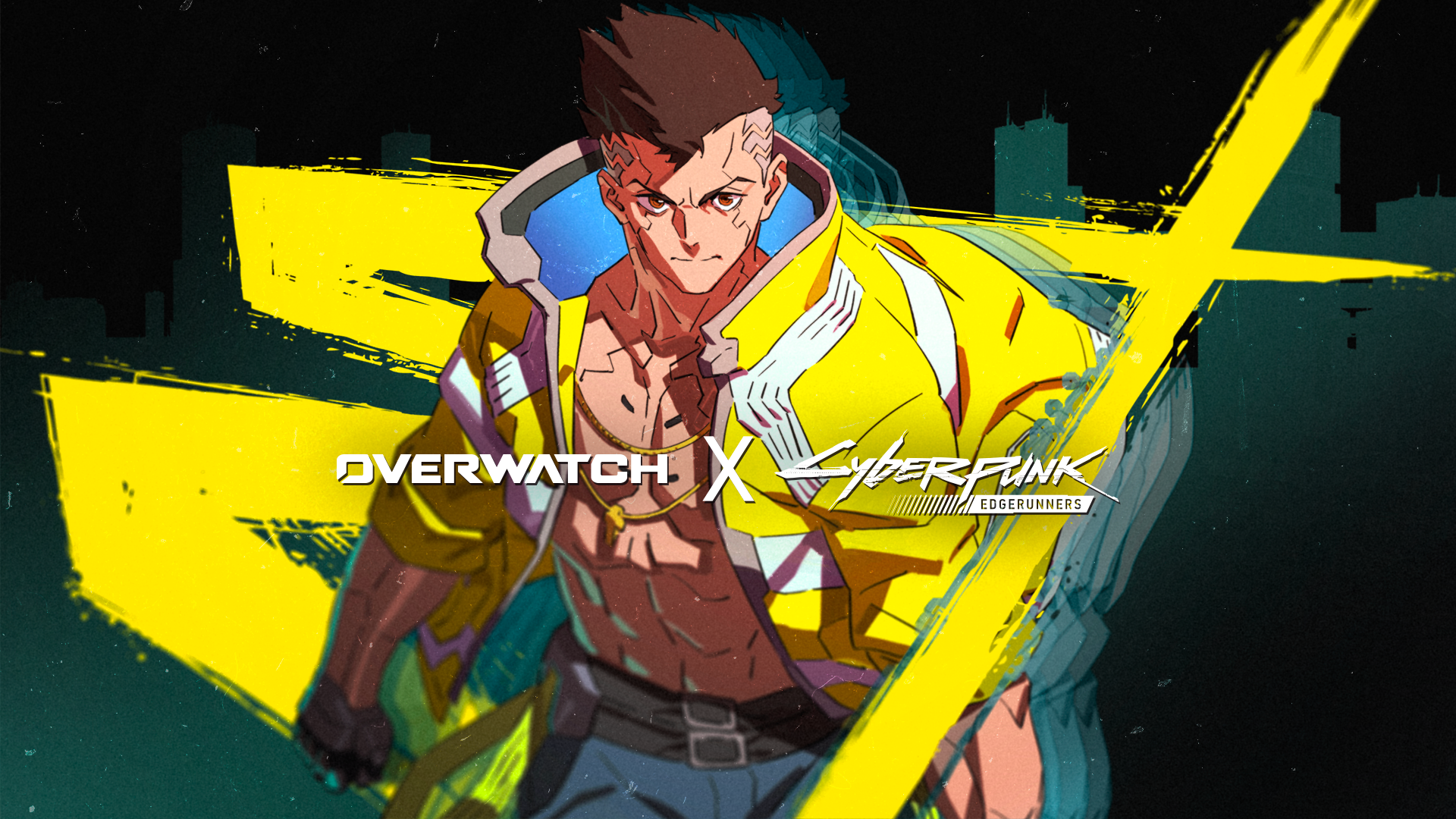 Cyberpunk 2077 e Night City, illustrazione promozionale ufficiale