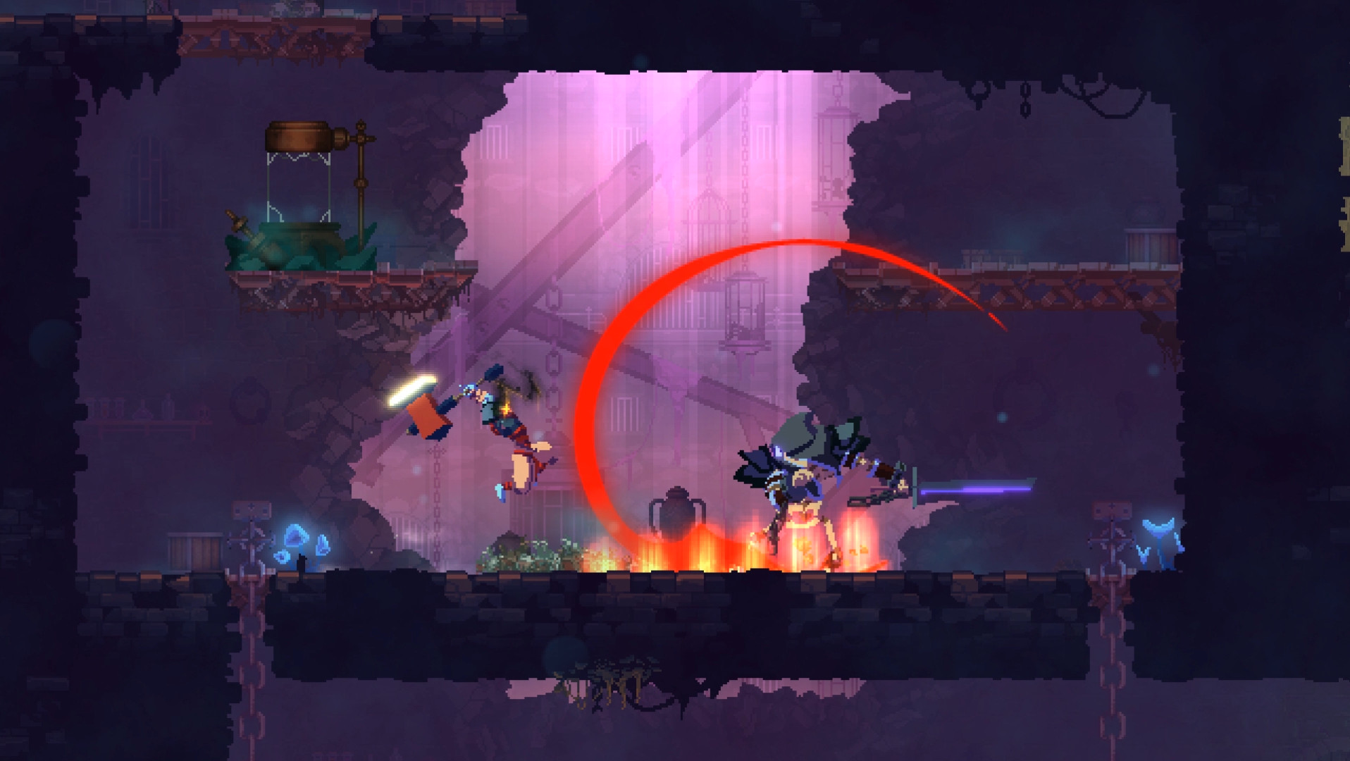 Schermata di gioco ufficiale di Dead Cells durante l'esplorazione
