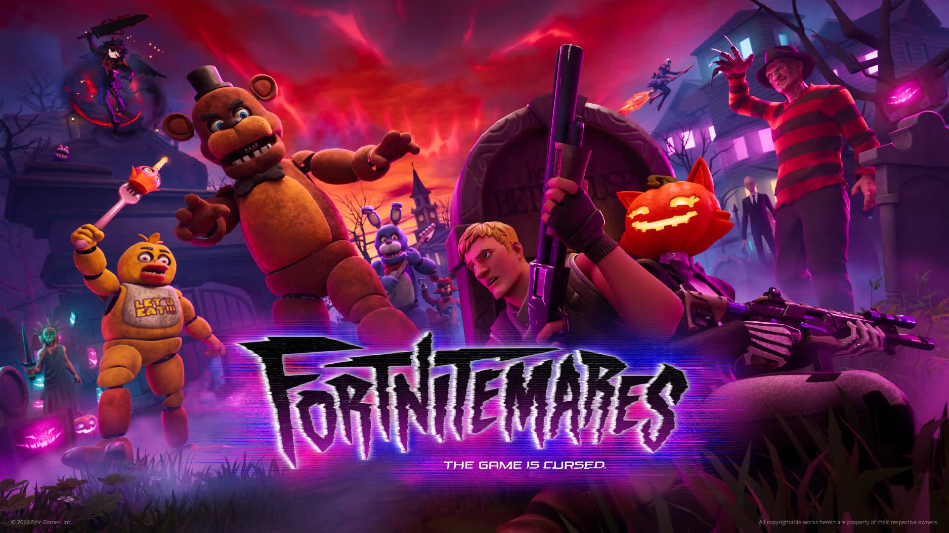 Fortnite l'incubo 2026, immagine ufficiale Fortnitemares con personaggi e ambientazione dell'evento
