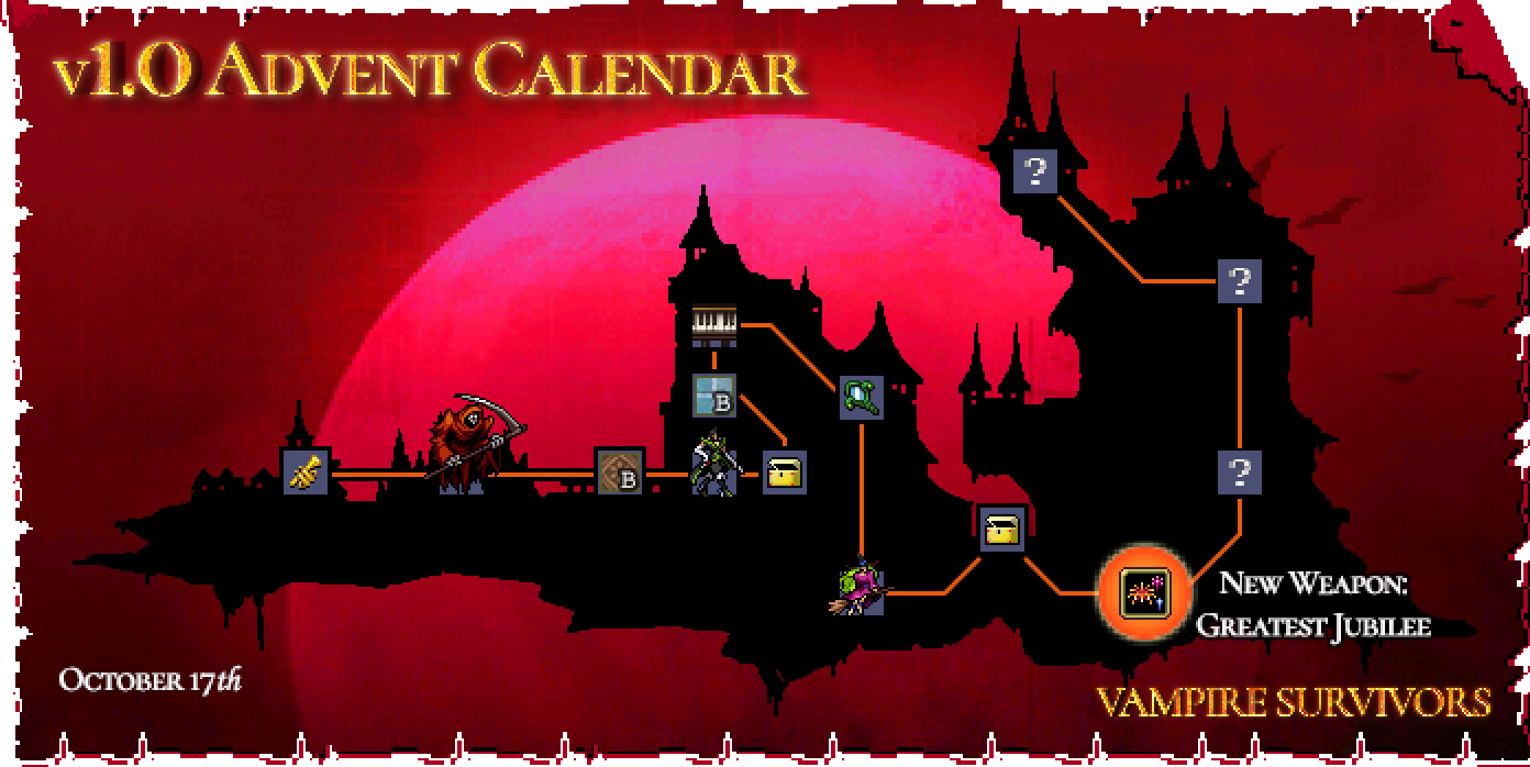 Vampire Survivors, Greatest Jubilee e fuochi d'artificio finali