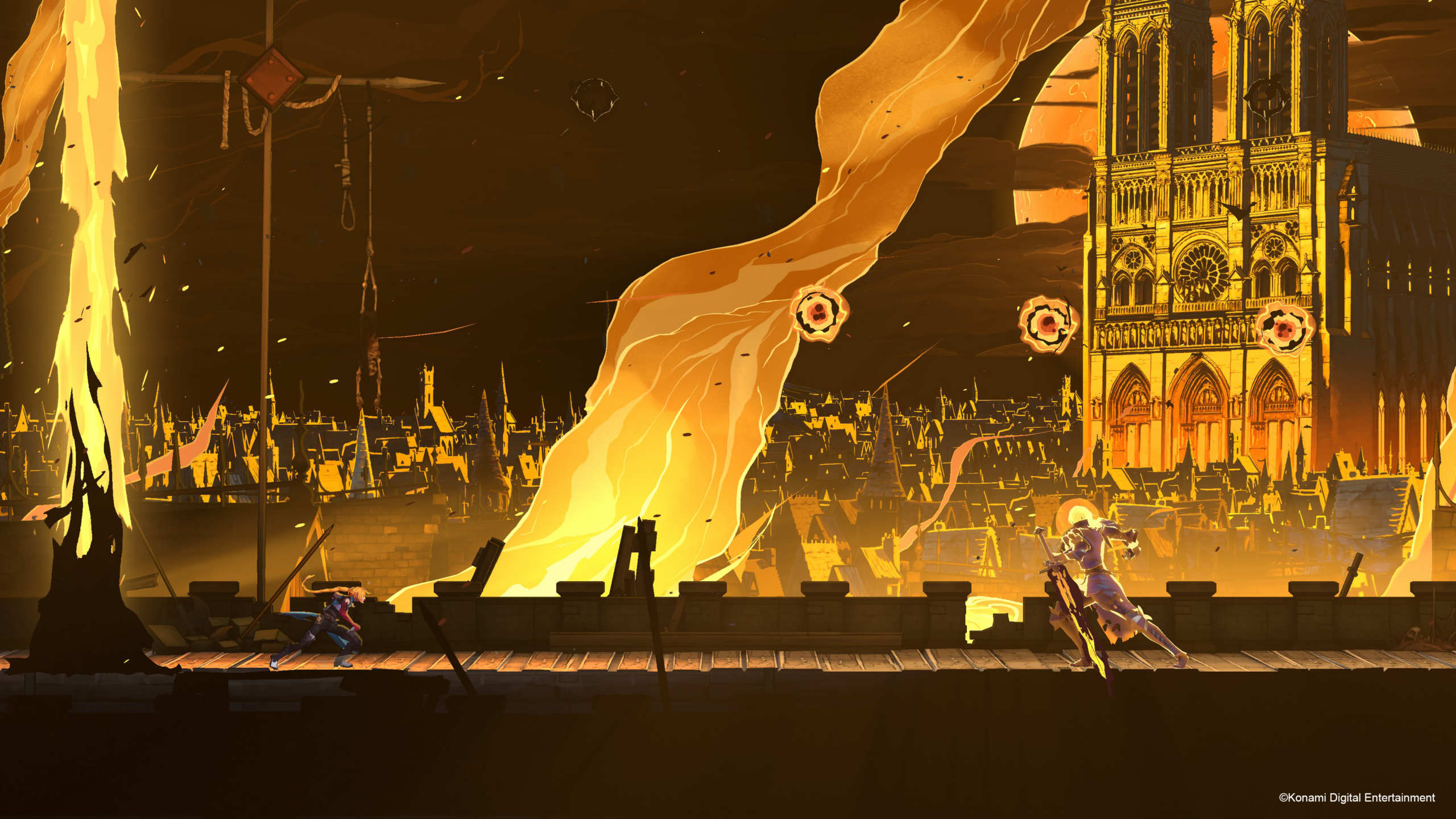 Castlevania Belmont's Curse, Rose Belmont corre sui tetti di Parigi tra le fiamme